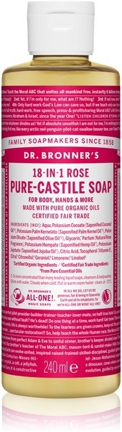 Dr. Bronner's Rose folyékony univerzális szappan  240 ml