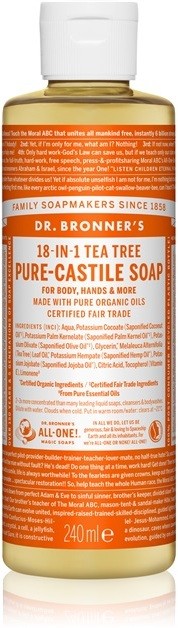 Dr. Bronner's Tea Tree folyékony univerzális szappan  240 ml