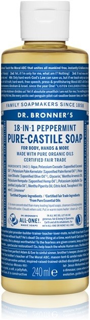 Dr. Bronner's Peppermint folyékony univerzális szappan  240 ml