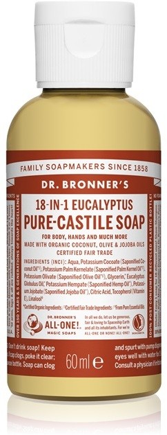 Dr. Bronner's Eucalyptus folyékony univerzális szappan  60 ml