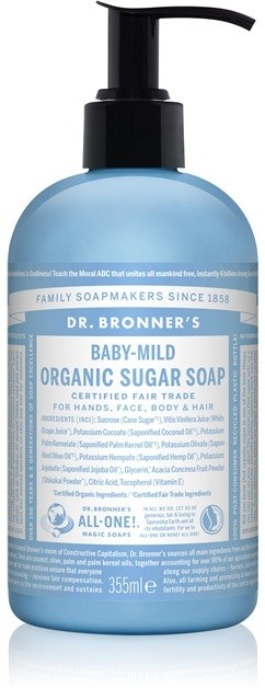 Dr. Bronner's Baby-Mild folyékony szappan testre és hajra parfümmentes  355 ml