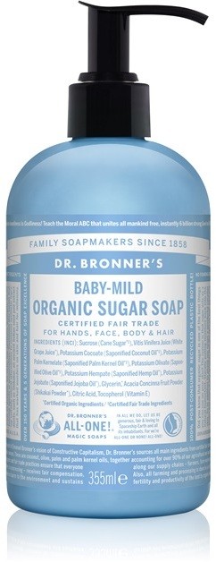 Dr. Bronner's Baby-Mild folyékony szappan testre és hajra parfümmentes  355 ml