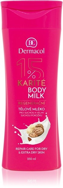 Dermacol Body Care Karité regeneráló testápoló tej Száraz, nagyon száraz bőrre  250 ml