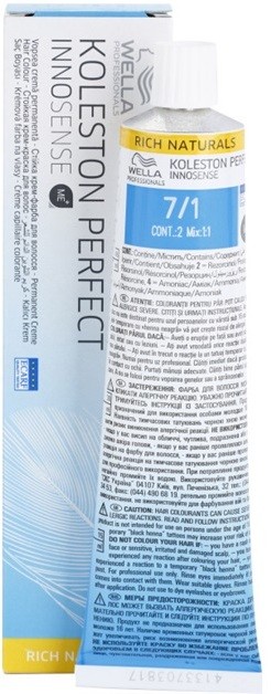 Wella Professionals Koleston Perfect Innosense Rich Naturals hajfesték árnyalat 7/1  60 ml