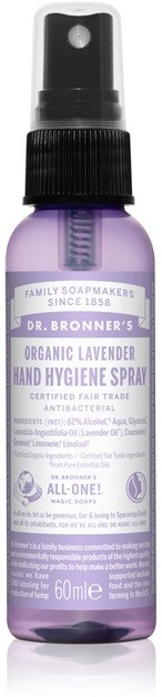 Dr. Bronner's Lavender öblítés nélküli tisztító spray  kézre  60 ml