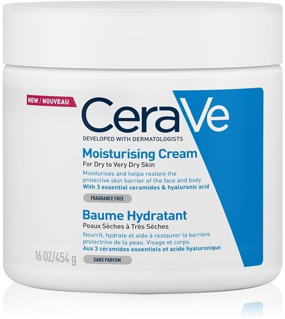 CeraVe Moisturizers hidratáló krém arcra és testre Száraz, nagyon száraz bőrre  454 g