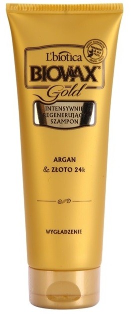 L'biotica Biovax Glamour Gold regeneráló sampon argánolajjal  200 ml