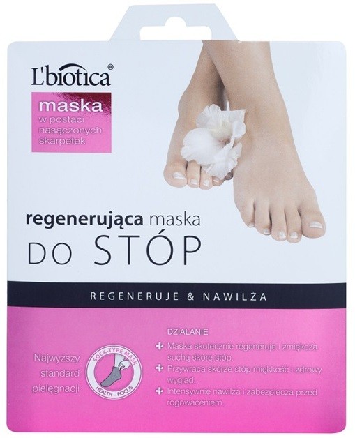 L'biotica Masks regeneráló lábmaszk zokniban   32 ml