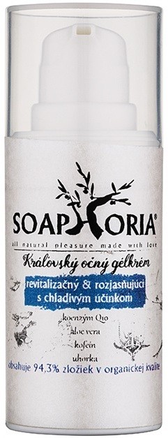 Soaphoria Royal Cream revitalizáló és élénkítő géles krém a szemekre hűsítő hatással  30 ml