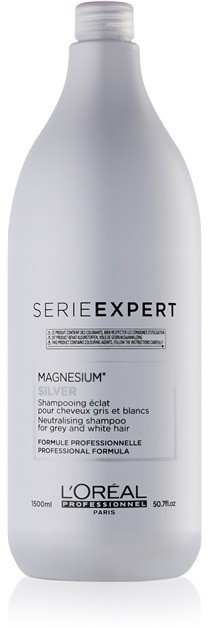 L’Oréal Professionnel Série Expert Silver ezüst sampon  semlegesíti a sárgás tónusokat  1500 ml