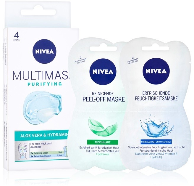 Nivea Multi-Mask tisztító arcmaszk aleo verával  4 db