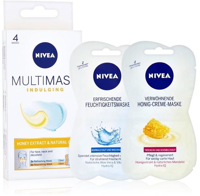 Nivea Multi-Mask tápláló maszk mézzel  4 x 7,5 ml