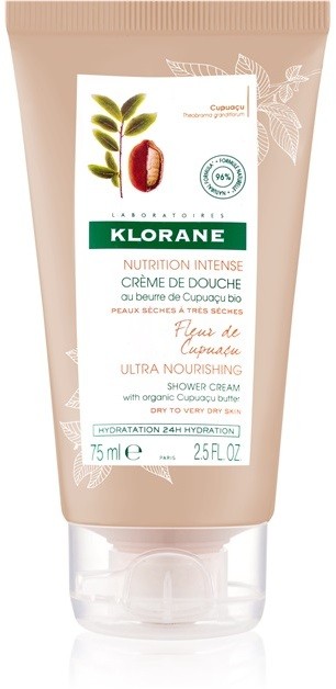 Klorane Cupuaçu Fleur de Cupuacu intenzíven tápláló tusolókrém  75 ml