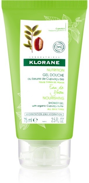 Klorane Cupuaçu Eau de Yuzu intenzíven hidratáló tusfürdő  75 ml