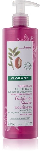 Klorane Cupuaçu Feuille de Figuier tápláló tusoló gél  400 ml