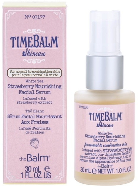 theBalm TimeBalm Skincare Strawberry Nourishing Facial Serum tápláló szérum  30 ml