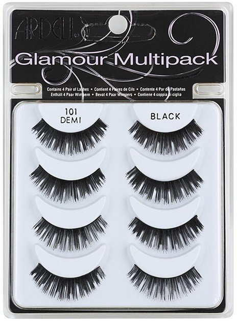 Ardell Glamour Multipack felragasztható szempillák árnyalat 101 (Demi Black) 3 cm