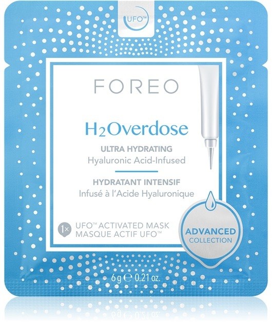 FOREO UFO™ H2Overdose intenzíven hidratáló és tápláló maszk  6 x 6 g