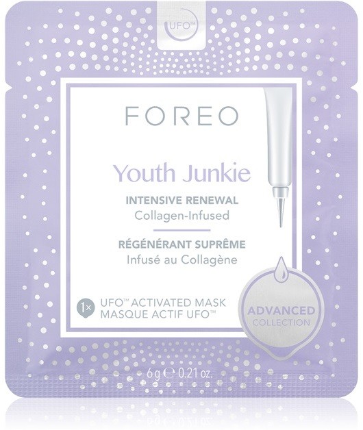 FOREO UFO™ Youth Junkie intenzíven tápláló maszk ránctalanító hatással  6 x 6 g