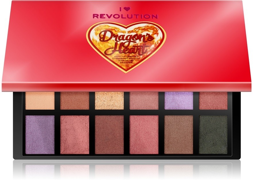 I Heart Revolution Dragons Heart szemhéjfesték paletták 12 x 0,75 g