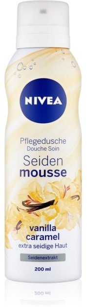 Nivea Silk Mousse Vanilla Caramel tápláló fürdőhab  200 ml