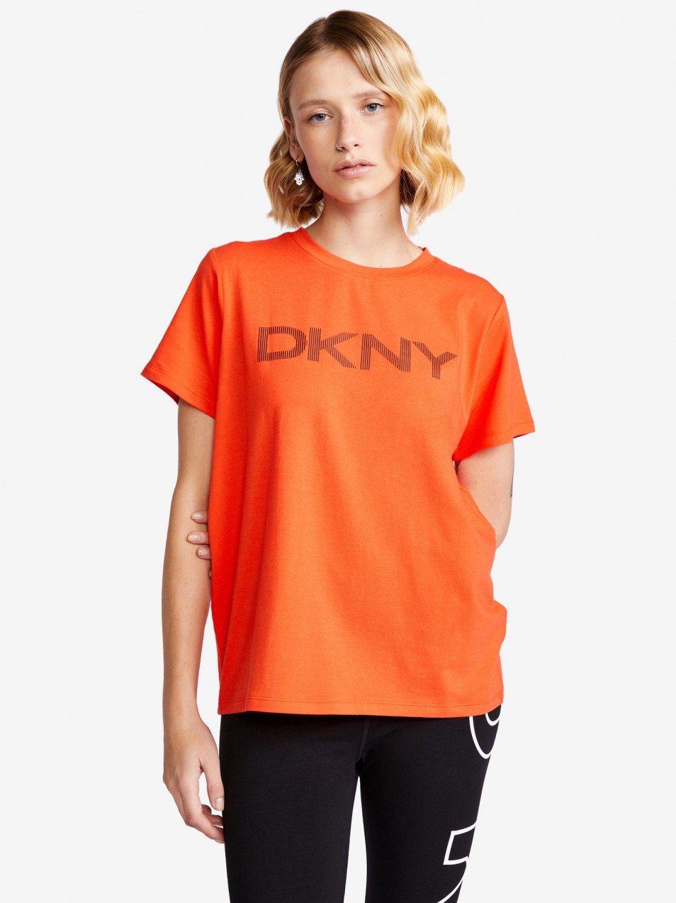 Striped Logo Póló DKNY