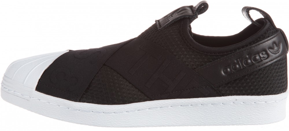Superstar slip on adidas black sale