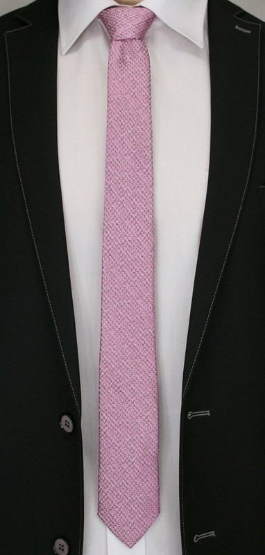 Mintás halvány rózsaszínű nyakkendő