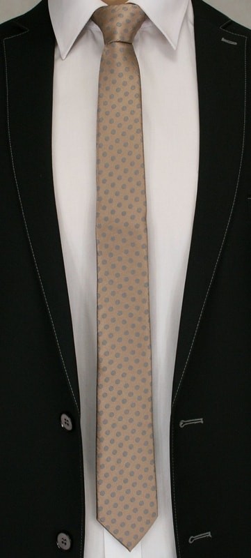 Barna pöttyös mintás nyakkendő