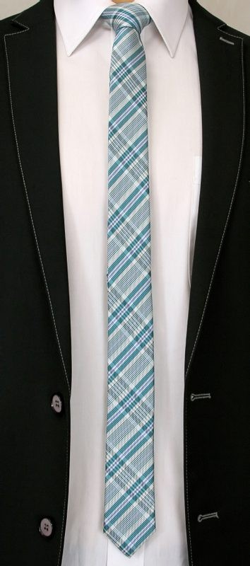 Zöld káró mintás nyakkendő