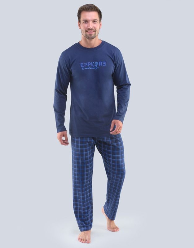Sötét kék férfi pizsama Oszkár