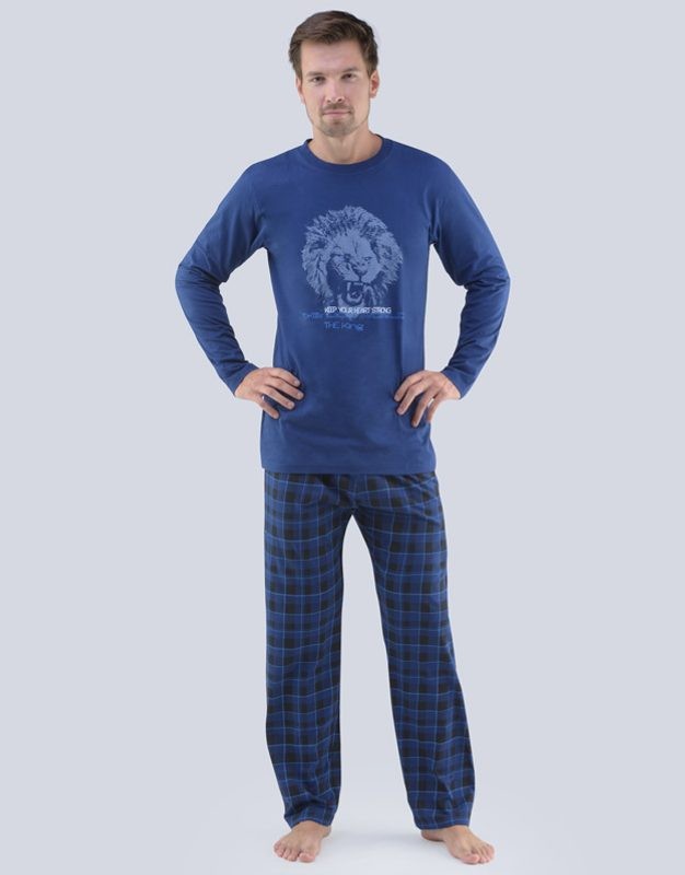 Kék férfi pizsama Luis