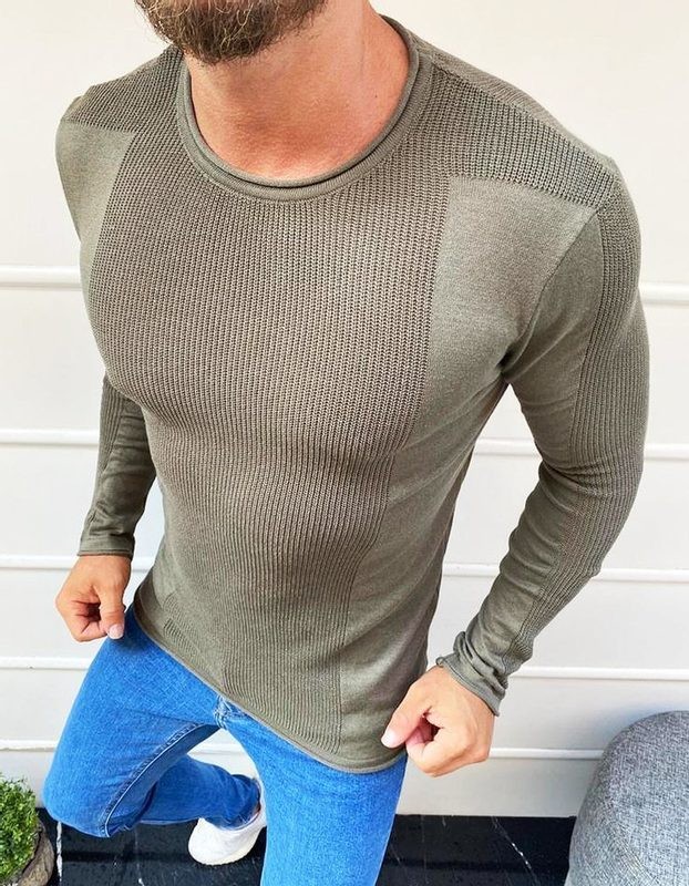 Szenzációs khaki színű pulóver