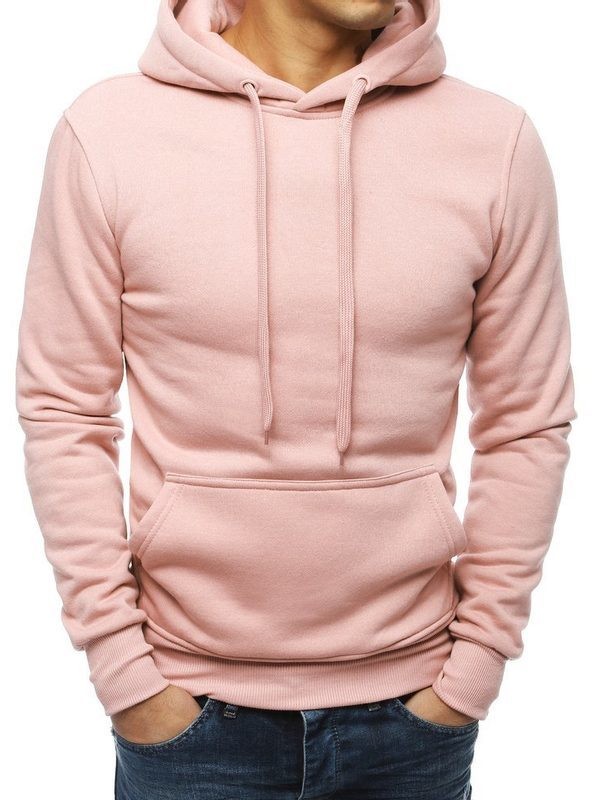 Kényelmes rózsaszínű kapucnis felső