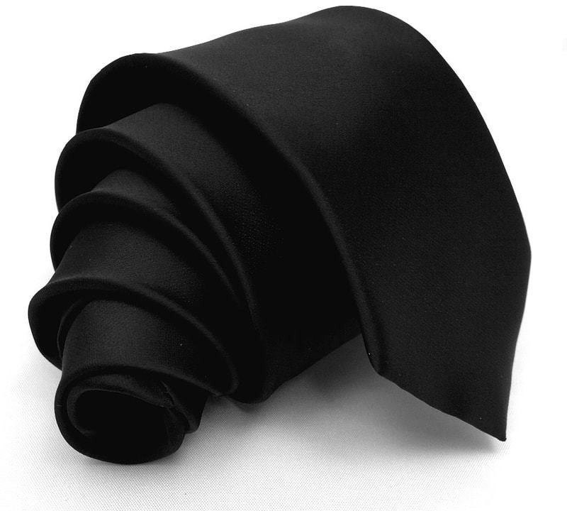 Fekete hagyományos nyakkendő K020
