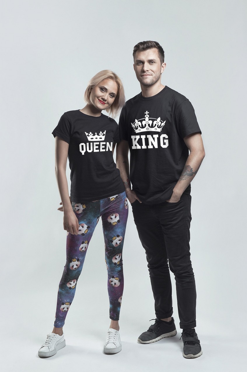Póló szett Queen and King Crown Black [KQ]