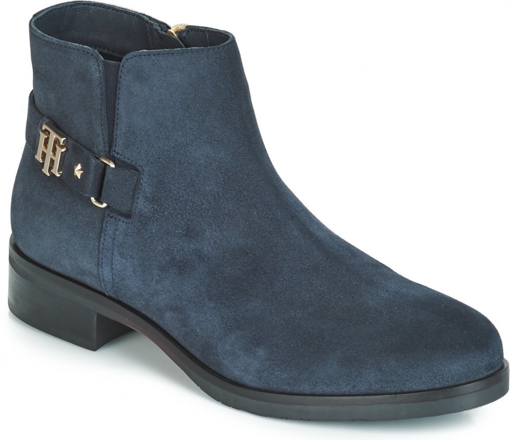 Csizmák Tommy Hilfiger TH BUCKLE SUEDE BOOT