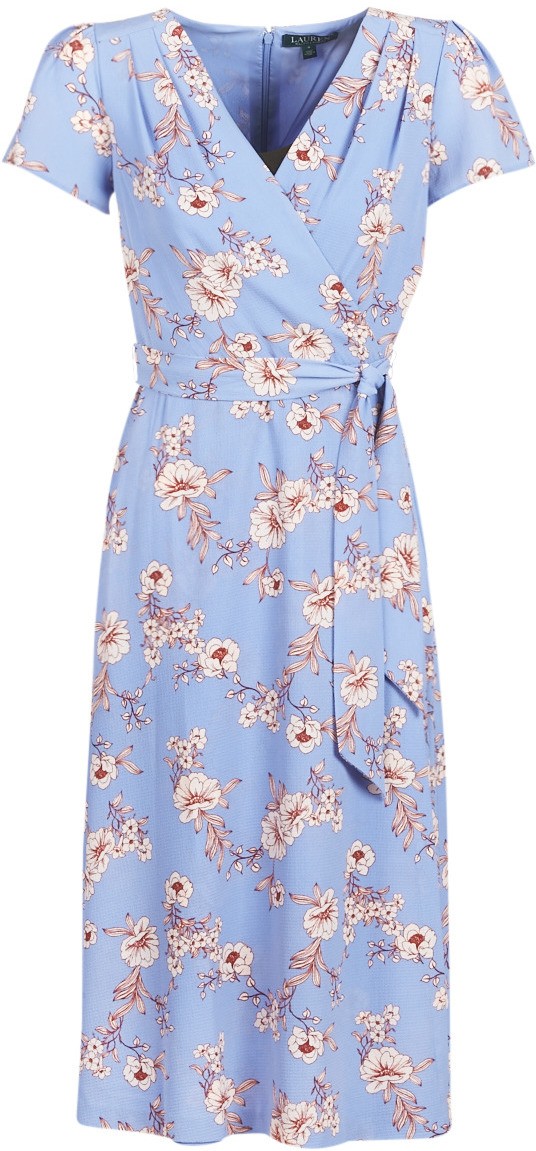 Hosszú ruhák Lauren Ralph Lauren FLORAL PRINT- SHORT SLEEVE-DAY DRESS