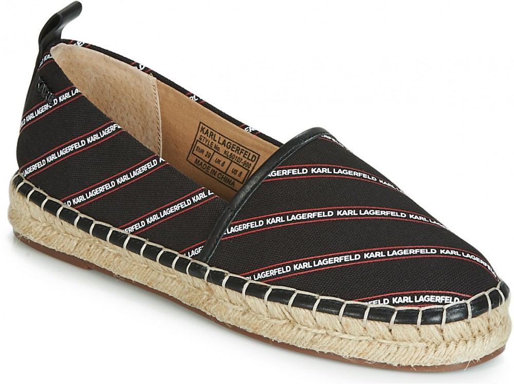 Gyékény talpú cipők Karl Lagerfeld KAMINI STRIPE LOGO SLIP