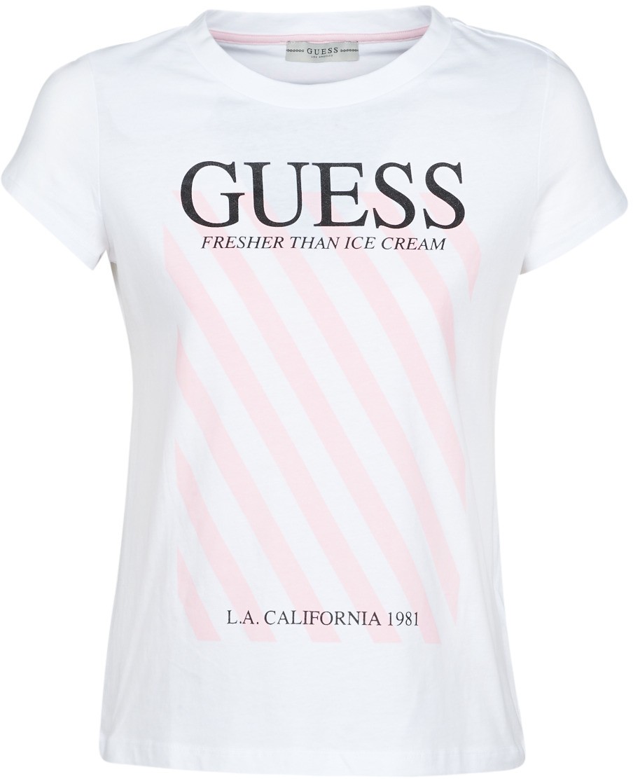 Rövid ujjú pólók Guess SS RN CREAMY TEE