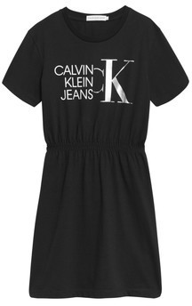 Rövid ruhák Calvin Klein Jeans HYBRID LOGO T-SHIRT DRESS