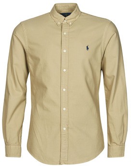 Hosszú ujjú ingek Polo Ralph Lauren CHEMISE CINTREE SLIM FIT EN OXFORD LEGER TYPE CHINO COL BOUTONNE