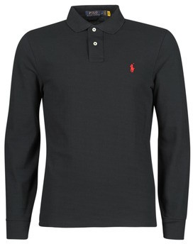 Hosszú ujjú galléros pólók Polo Ralph Lauren POLO AJUSTE DROIT EN COTON BASIC MESH LOGO PONY PLAYER