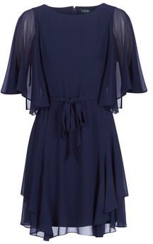 Rövid ruhák Lauren Ralph Lauren NAVY-3/4 SLEEVE-DAY DRESS