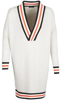 Pulóverek Maison Scotch WHITE LONG SLEEVES