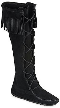 Városi csizmák Minnetonka FRONT LACE HARDSOLE KNEE HI BOOT