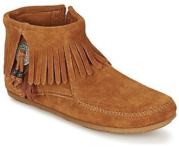 Csizmák Minnetonka CONCHO FEATHER SIDE ZIP BOOT