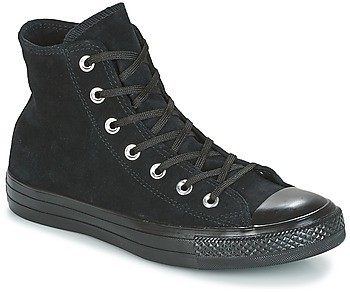 Magas szárú edzőcipők Converse CHUCK TAYLOR ALL STAR MONO PLUSH SUEDE HI BLACK/BLACK/BLACK