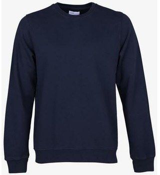 Pulóverek Colorful Standard Sweatshirt crewneck Navy Blue