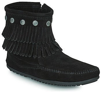 Csizmák Minnetonka DOUBLE FRINGE SIDE ZIP BOOT